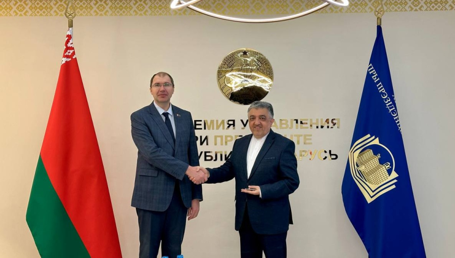 Состоялась встреча руководства Президентской Академии с Чрезвычайным и Полномочным Послом Ирана в Республике Беларусь Алирезой Санеи